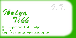 ibolya tikk business card